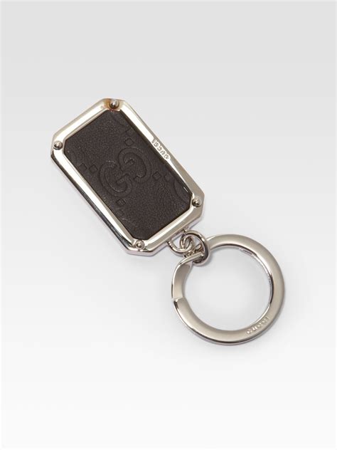 gucci leather key ring|Gucci keychain price.